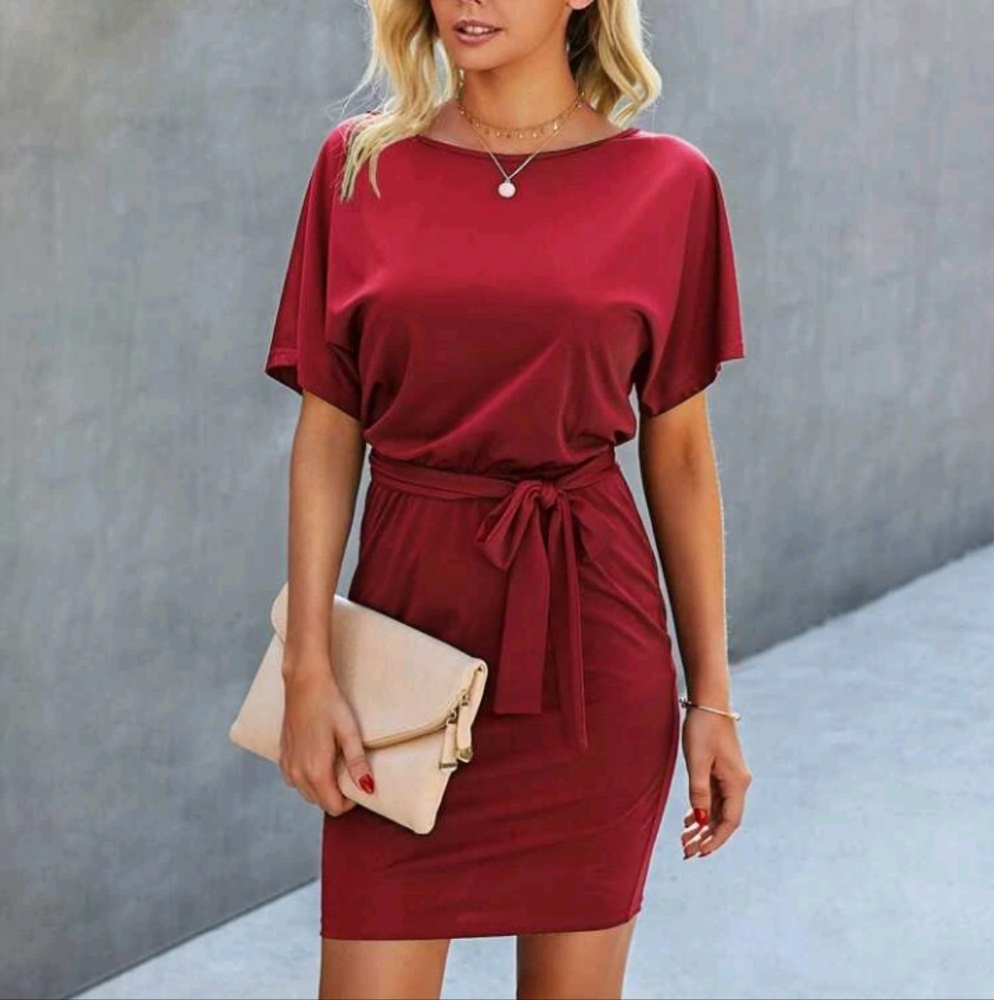 Bordeaux Red Dress Casual Cocktail Size XL (12)